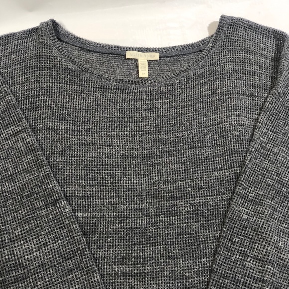 Eileen Fisher Gray Open Waffle Knit Tunic Top S - Picture 6 of 9